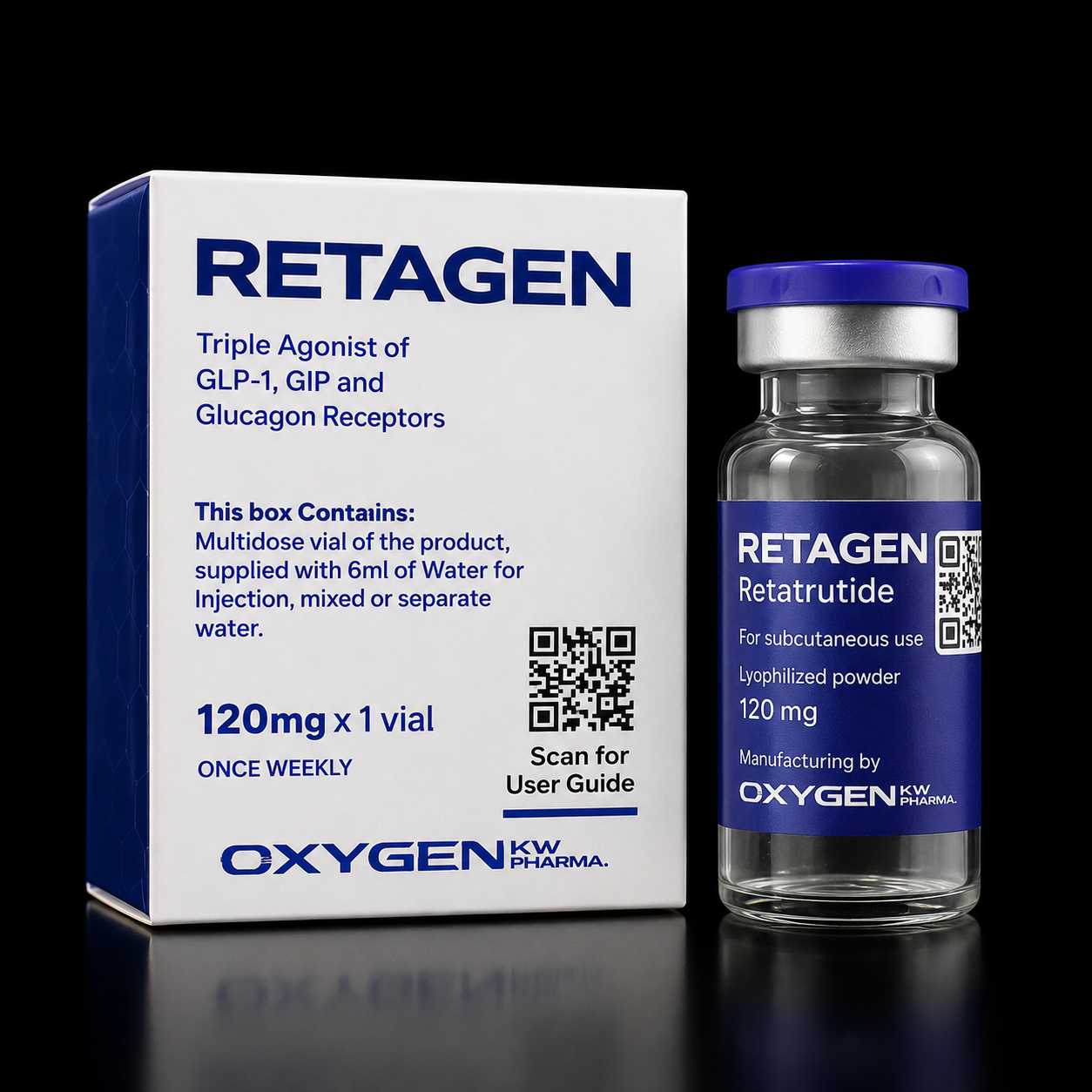 Retatrutida Retagen Oxigen — 120 mg — 1 vial