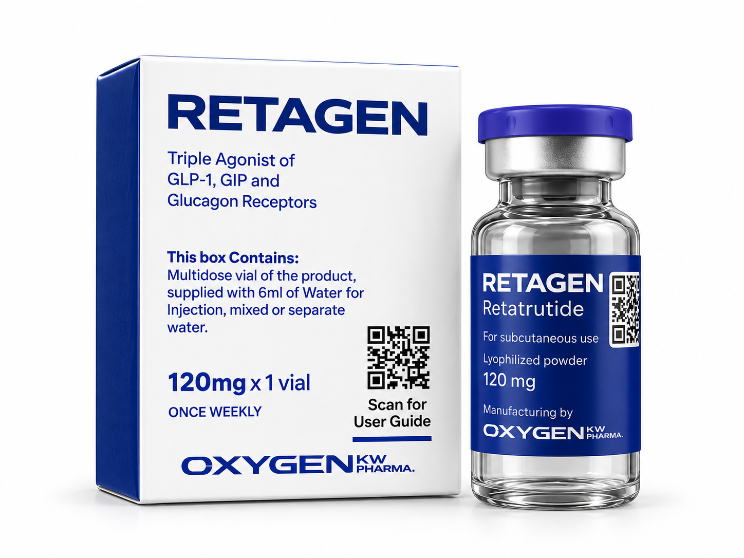 Retatrutida Retagen Oxigen — 120 mg — 1 vial