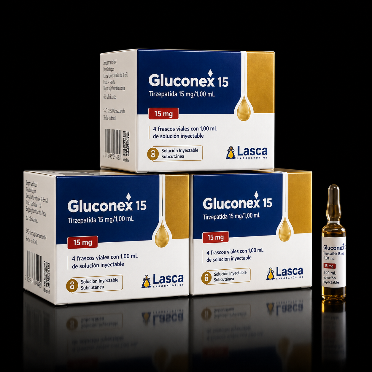 3 Caixas de Gluconex 15mg