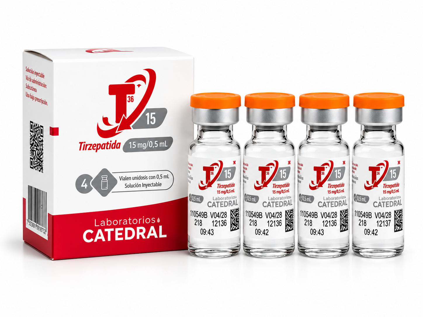 T36 15mg — Tirzepatida — 4 ampolas