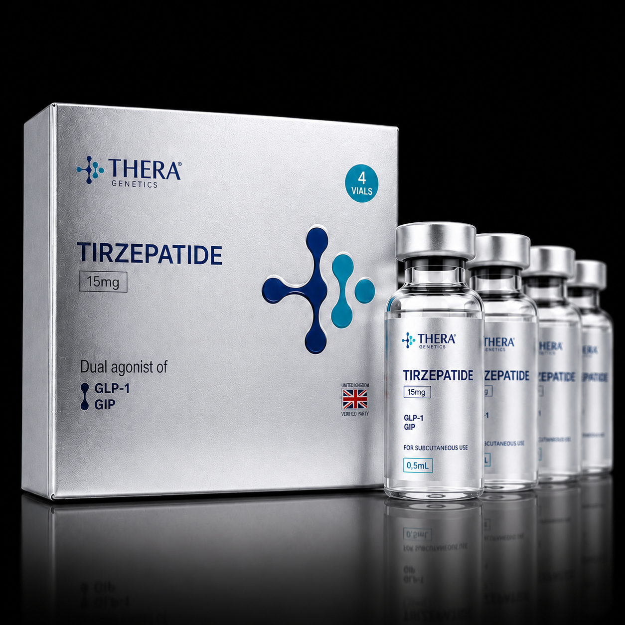 Tirzepatida Thera Genetics — 15 mg — 4 ampolas