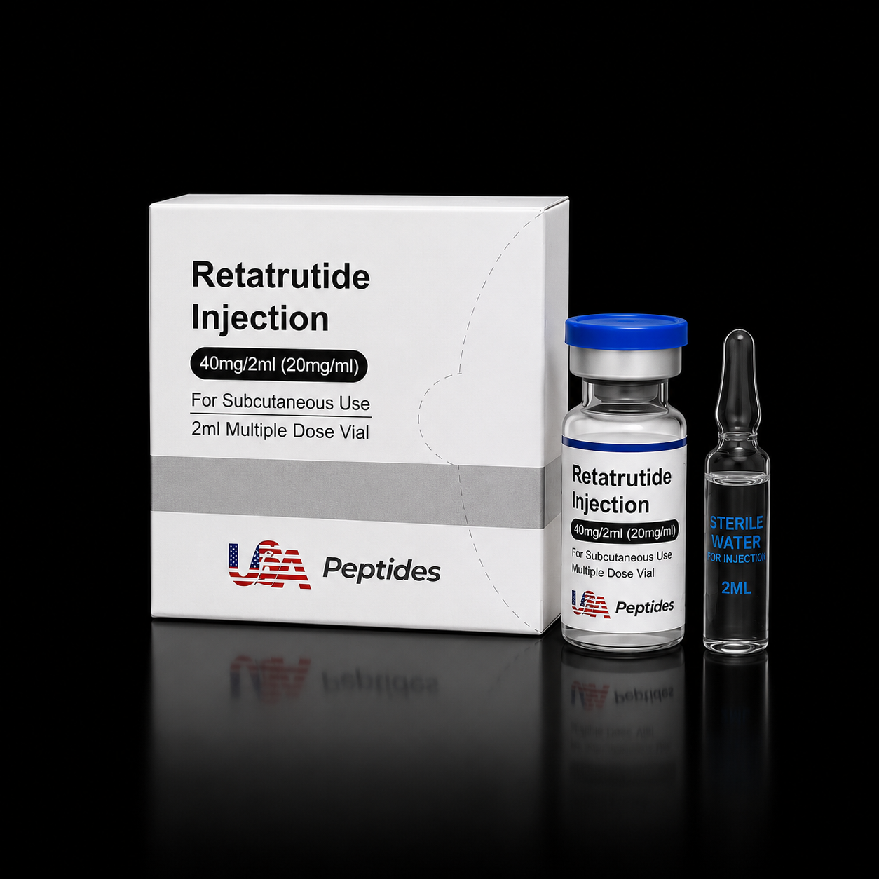 Retatrutida USA Peptides — 40 mg — pó liofilizado