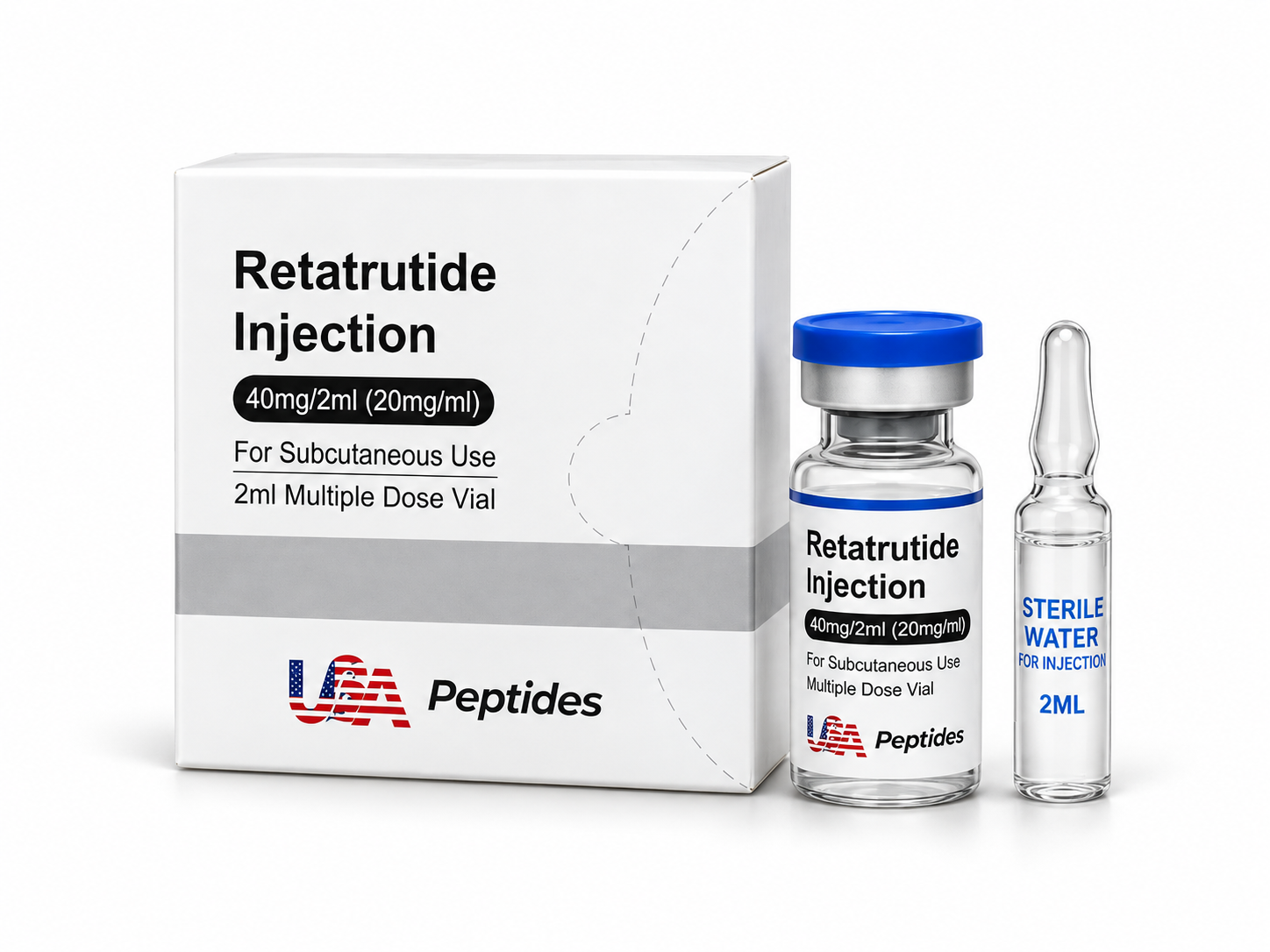 Retatrutida USA Peptides — 40 mg — pó liofilizado