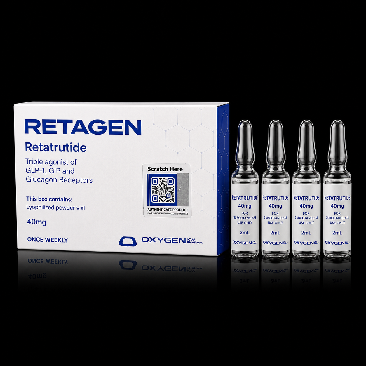 Retatrutide 40 mg OxyGen – 4 ampolas