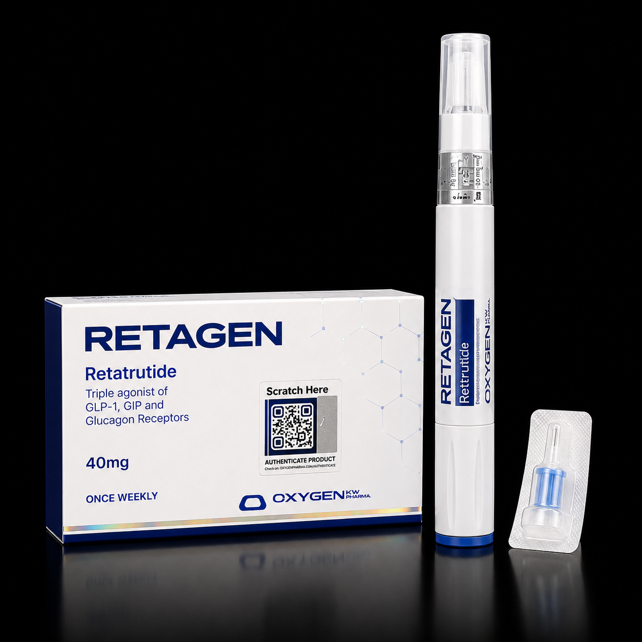 Retatrutide 40 mg com agulha OxyGen – Caneta