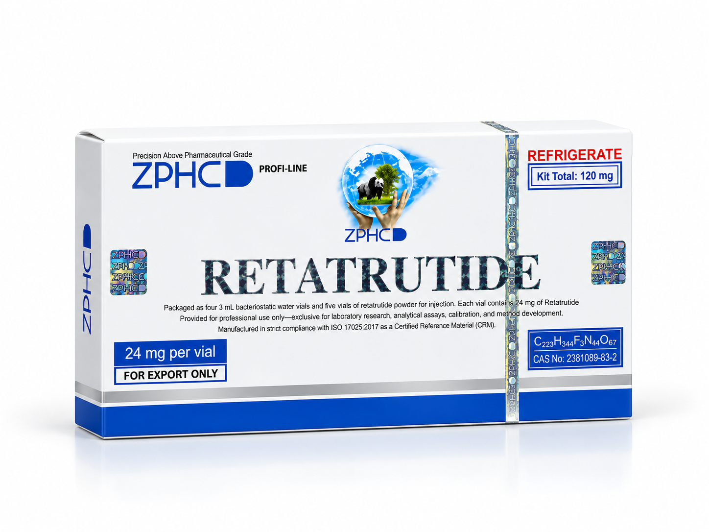 ZPHC Retatrutide 120mg — 05 Vial (24mg cada)