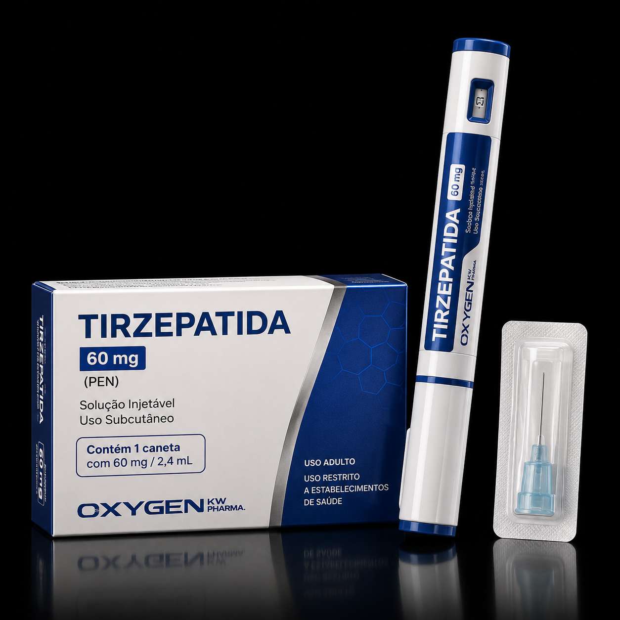 Tirzepatida 60 mg com agulha OxyGen – Caneta