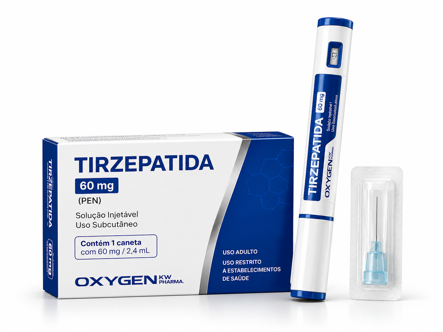 Tirzepatida 60 mg com agulha OxyGen – Caneta